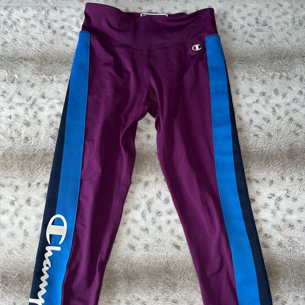 Champion Women's Track Pants in Purple and Blue